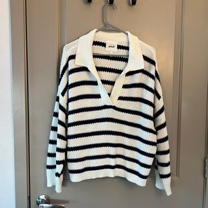 American Eagle Aerie Cropped Collar Sweater